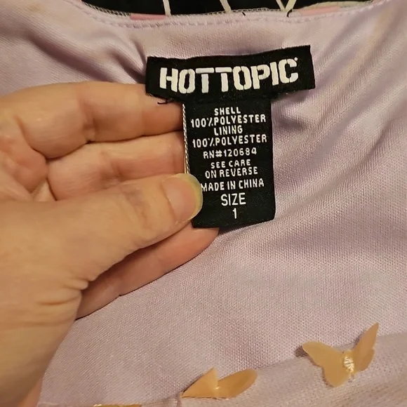 Hot Topic, 3d Butterfly Rainbow Dress, Plus Size 1, Like New - Picture 3 of 3